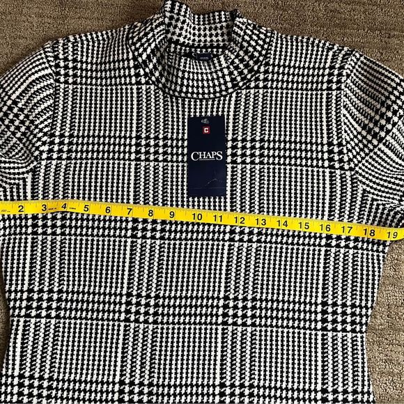 NWT Chaps Houndstooth Knit Sweater Dress size L - Picture 7 of 8